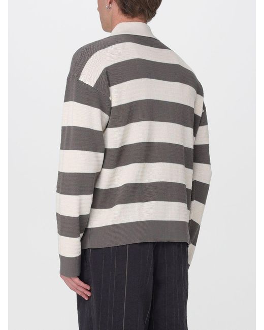 Cardigan En Coton À Rayures AMI pour homme en coloris Gray