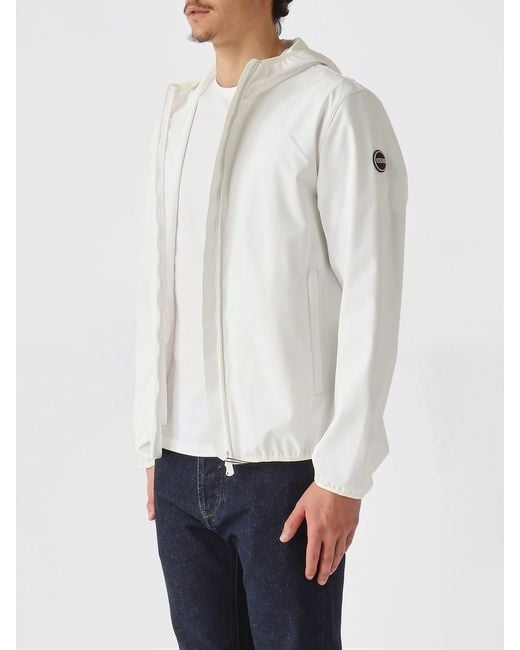 Colmar White Softshell Hooded Jacket for men