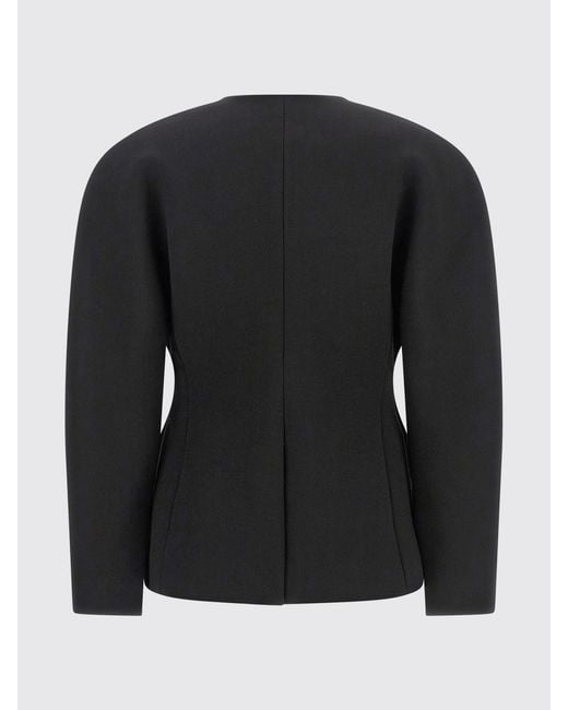 Jacquemus Blue Slim Fit Cropped Viscose Blend Blazer With Concealed Closure