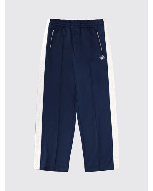 Casablanca Blue Logo-Appliqué Technical Fabric Track Trousers for men