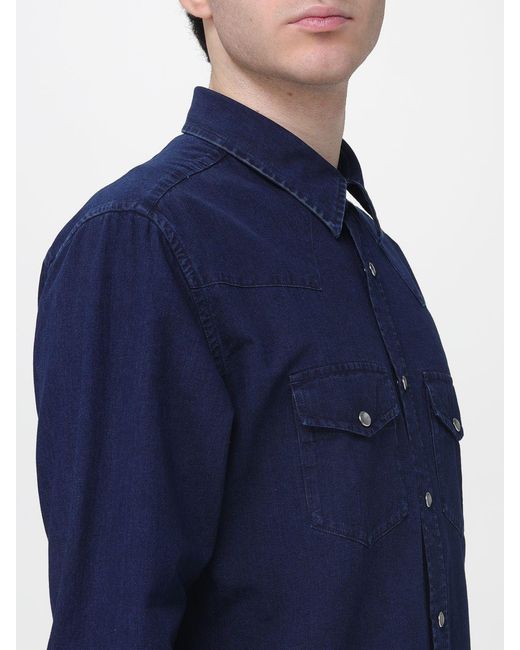 Tom Ford Blue Cotton Denim Shirt for men