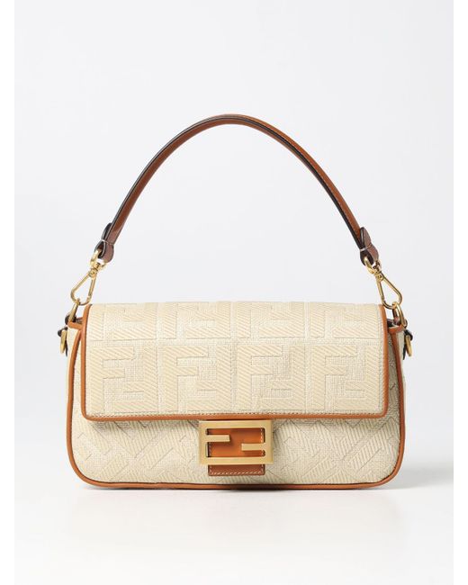 Fendi Natural Shoulder Bag