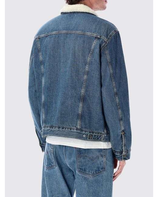 Levi's Blue Denim Type Iii Sherpa Trucker Jacket for men