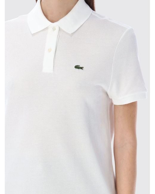 Lacoste White Cotton Polo Shirt With Logo