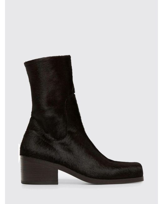 Marsèll Black Cassello Pony Hair Ankle Boots
