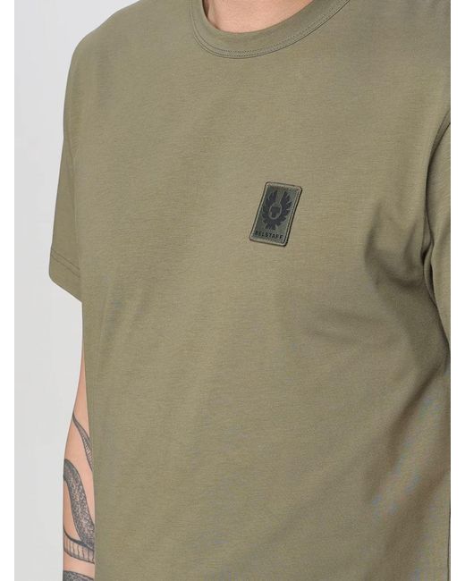 Belstaff Green Trialmaster Tshirt Patch Logo for men