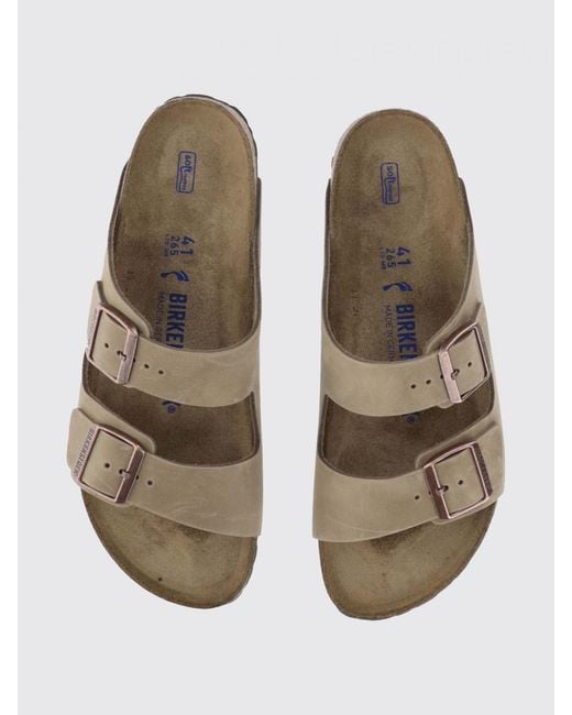 Birkenstock Natural Arizona Oiled Leather Sandals for men