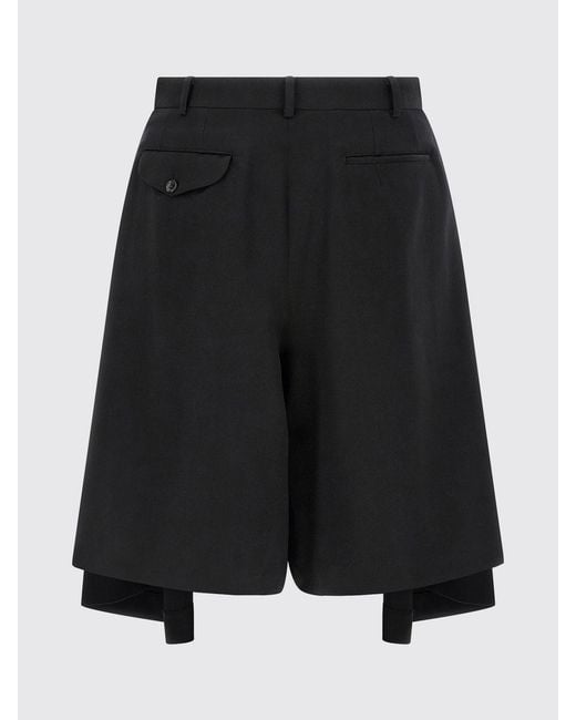 Comme des Garçons Black Comme Des GarÇ Ons Homme Plus Asymmetrical Design Tailored Wool Shorts for men