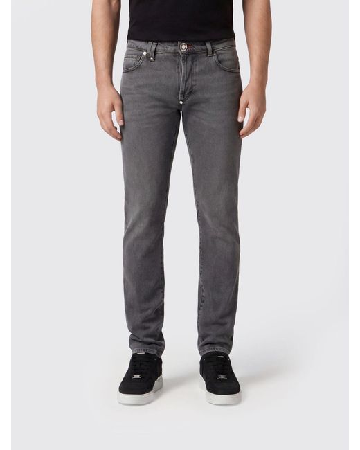Philipp Plein Black Cotton Denim Slim Fit Jeans for men
