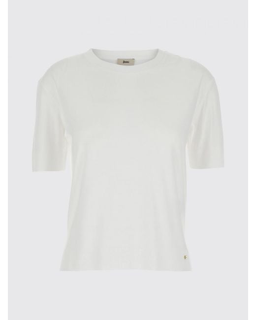 Herno White Short-Sleeved Crewneck T-Shirt