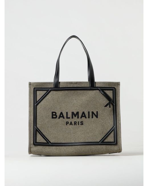 Balmain Gray Tote Bags