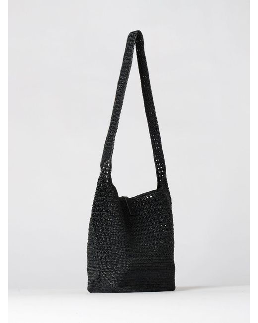Saint Laurent Black Le 5 À 7 Crochet Raffia Bag for men