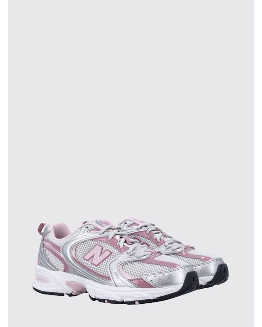 New Balance White 530 Mesh And Rubber Sneakers