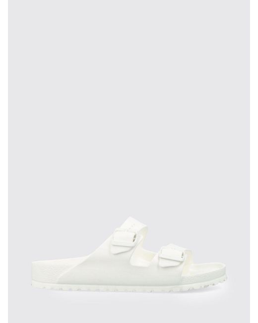 Birkenstock White Flat Shoes