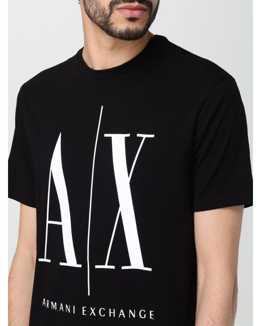 Camiseta Armani Exchange de hombre de color Black