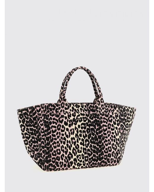 Ganni Purple Xxl Tote Bag