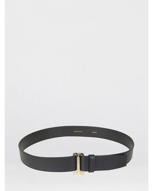 Victoria Beckham Gray Leather Belt