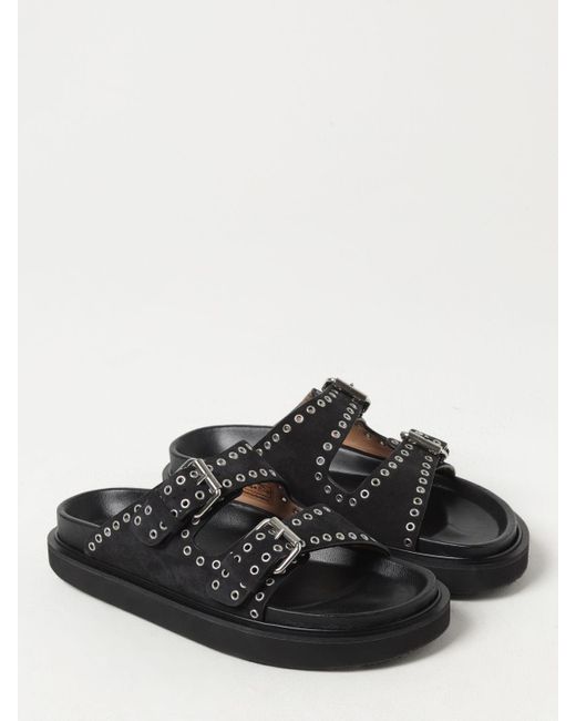 Isabel Marant Black Flat Sandals