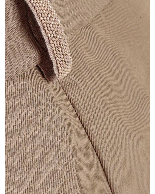 Fabiana Filippi Natural Linen Blend Wide Leg Trousers
