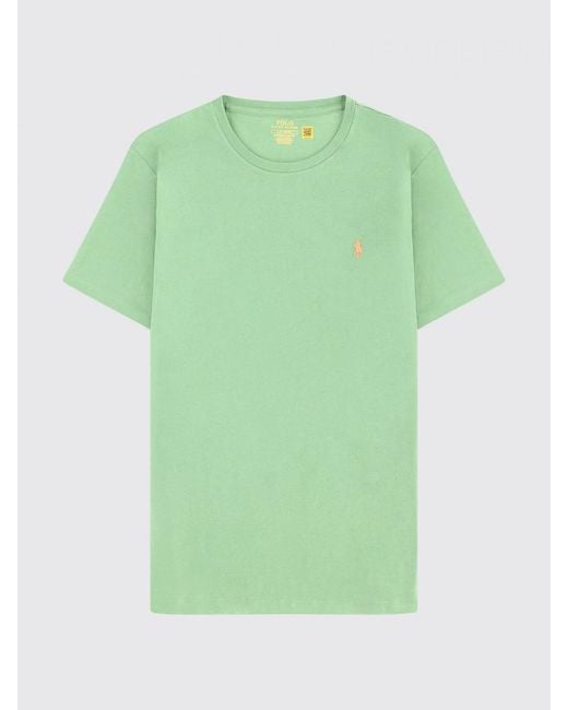 Polo Ralph Lauren Green Pony Logo Cotton T-Shirt for men