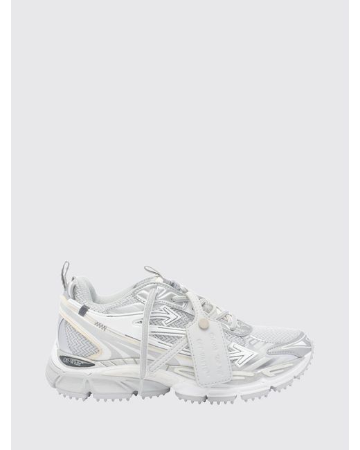 Off-White c/o Virgil Abloh White Leather And Mesh Be Right Back Sneakers With Logo Tag