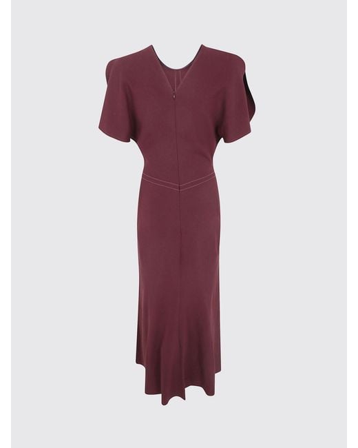 Victoria Beckham Purple Dress