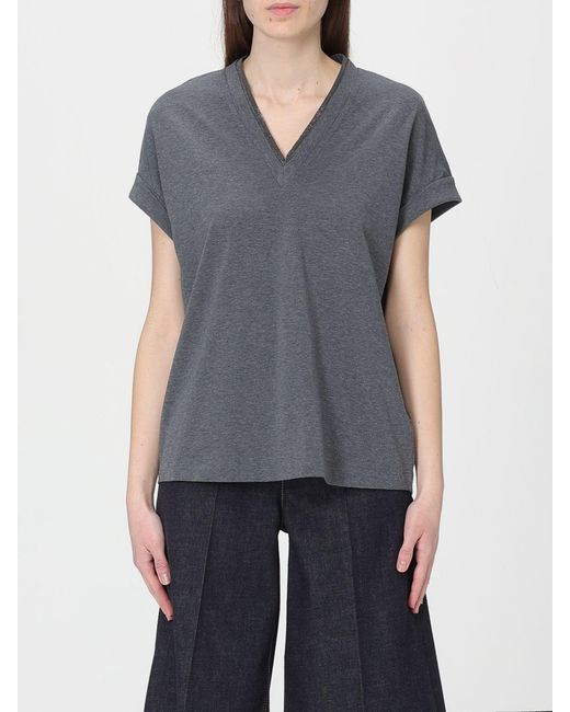 T-Shirts Basic di Brunello Cucinelli in Blue