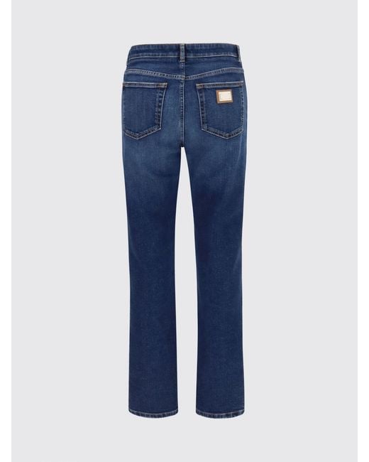 Dolce & Gabbana Blue Dolce &Amp Gabbana High-Waisted Straight Jeans