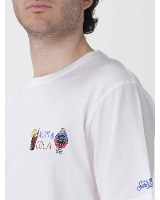Mc2 Saint Barth White Cotton Crew Neck T-Shirt for men