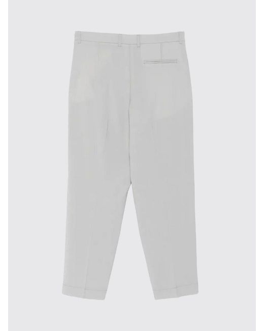 MTL Studio Gray Wool Blend Wide Leg Trousers for men