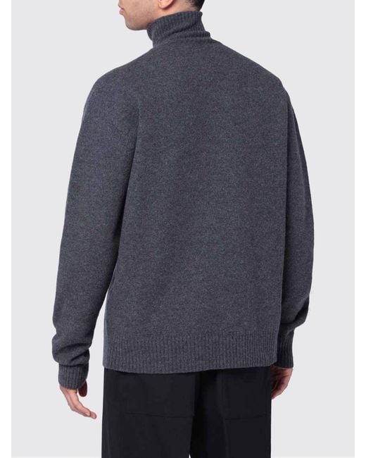 Jil Sander Blue Wool Turtleneck Sweater for men