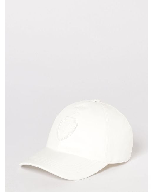 Brunello Cucinelli Natural Cotton Hat With Logo Patch