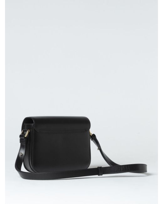 A.P.C. Black Grace Bag In Leather With Shoulder Strap
