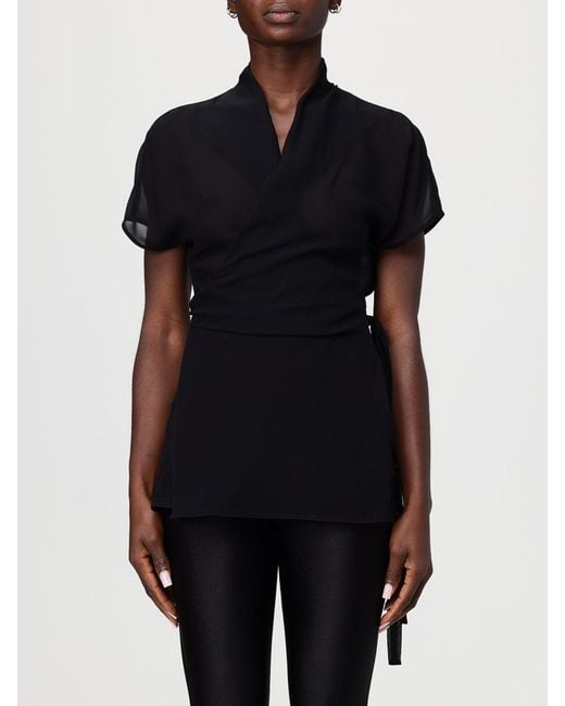Rick Owens Black Silk Blouse