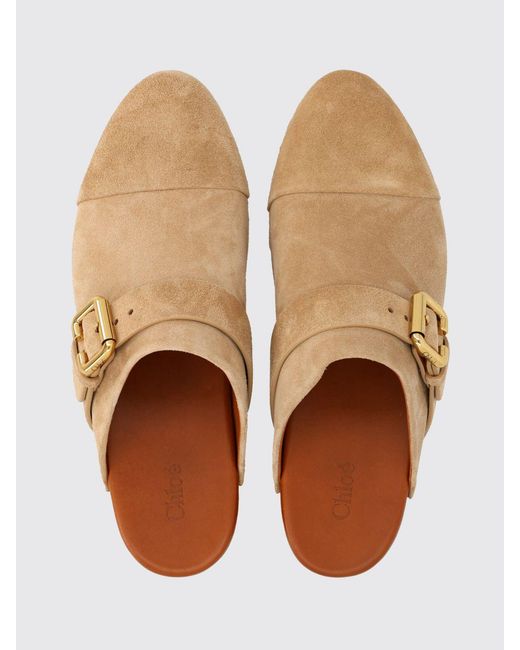 Chloé Multicolor Chlo&Eacute Jeannette Suede Clogs