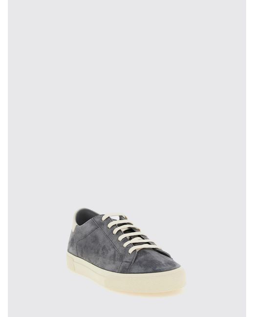 Brunello Cucinelli White Suede Sneakers for men