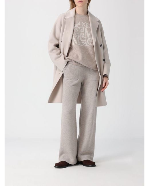 Max Mara Natural Double-Breasted Coat