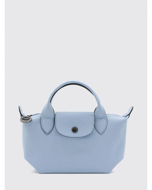 Longchamp Blue Le Pliage Xtra Leather Handbag With Removable Strap