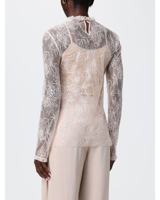 Top De Encaje Alberta Ferretti de color Natural