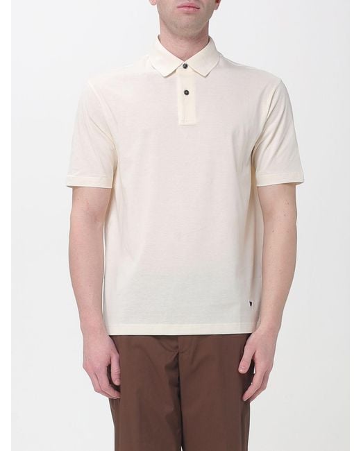 Emporio Armani White Cotton Polo Shirt for men
