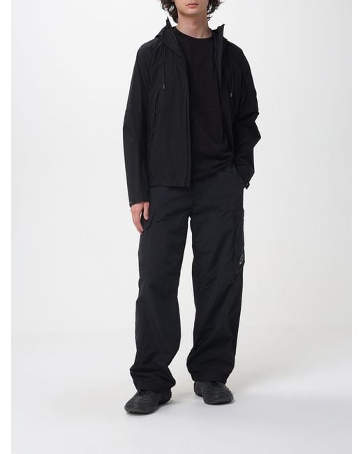 C P Company Black Technical Fabric Cargo Trousers for men