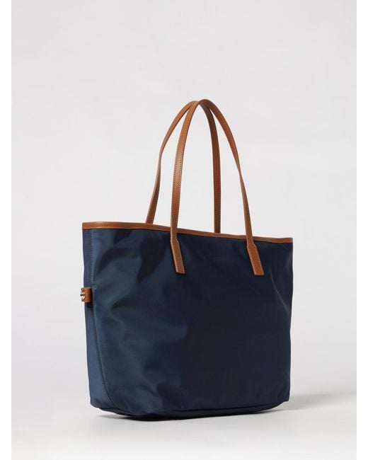 Mc2 Saint Barth Blue Nylon Shoulder Bag With Logo