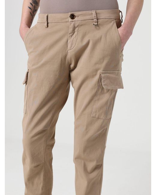 Mason's Natural Stretch Cotton Cargo Trousers