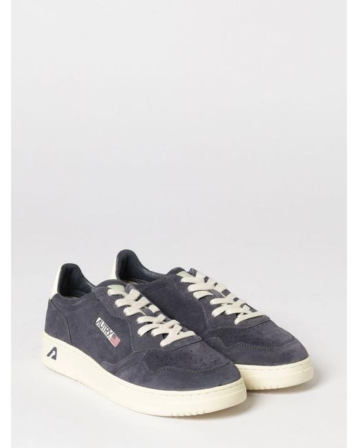 Autry Blue Medalist Low Suede Sneakers for men
