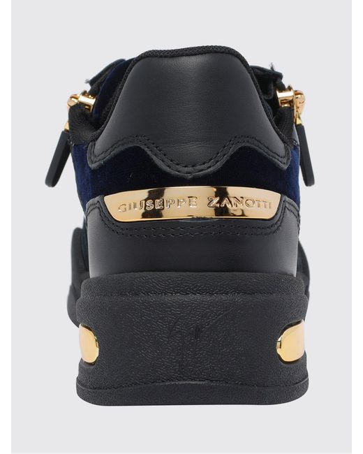 Giuseppe Zanotti Black Gz-Ghost Bicolor Leather Low-Top Sneakers With Side Zips for men