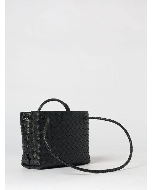Bottega Veneta Black Andiamo Small Woven Leather Bag
