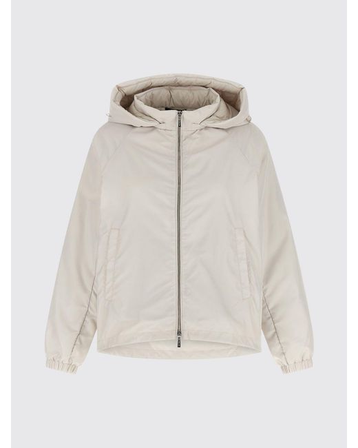 Moorer Natural Soave-Wk Hooded Polyester Windbreaker