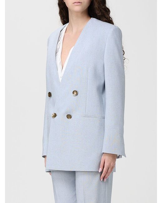Alberta Ferretti Gray Silk Blend Blazer
