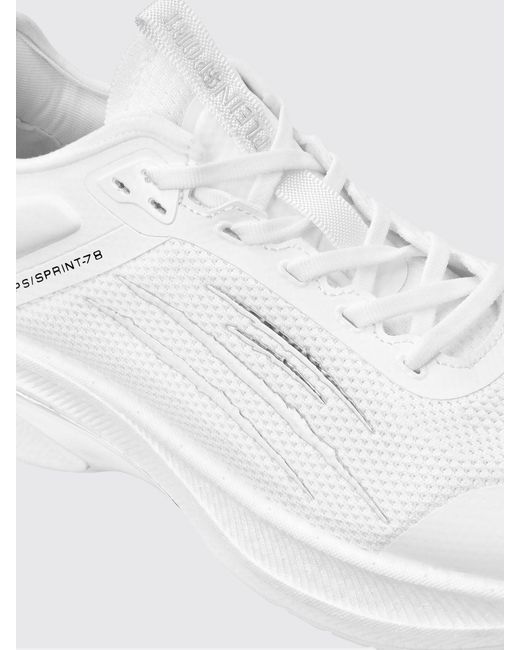 Philipp Plein White Ps/Sprint-78 Two-Tone Mesh Trainers With Printed Logo for men