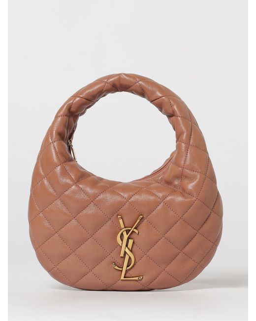 Saint Laurent Brown Icarino Quilted Nappa Hobo Bag